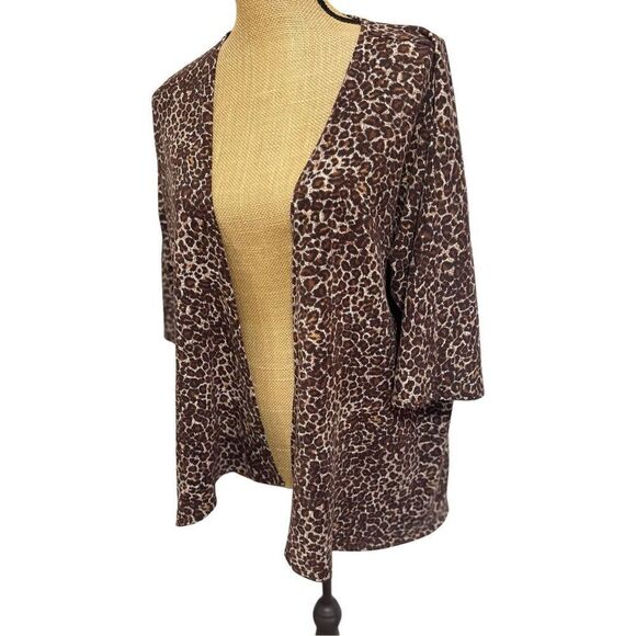 Lularoe Tracy Cardigan Leopard Print Size Small Open Front Lightweight Animal - Picture 5 of 7